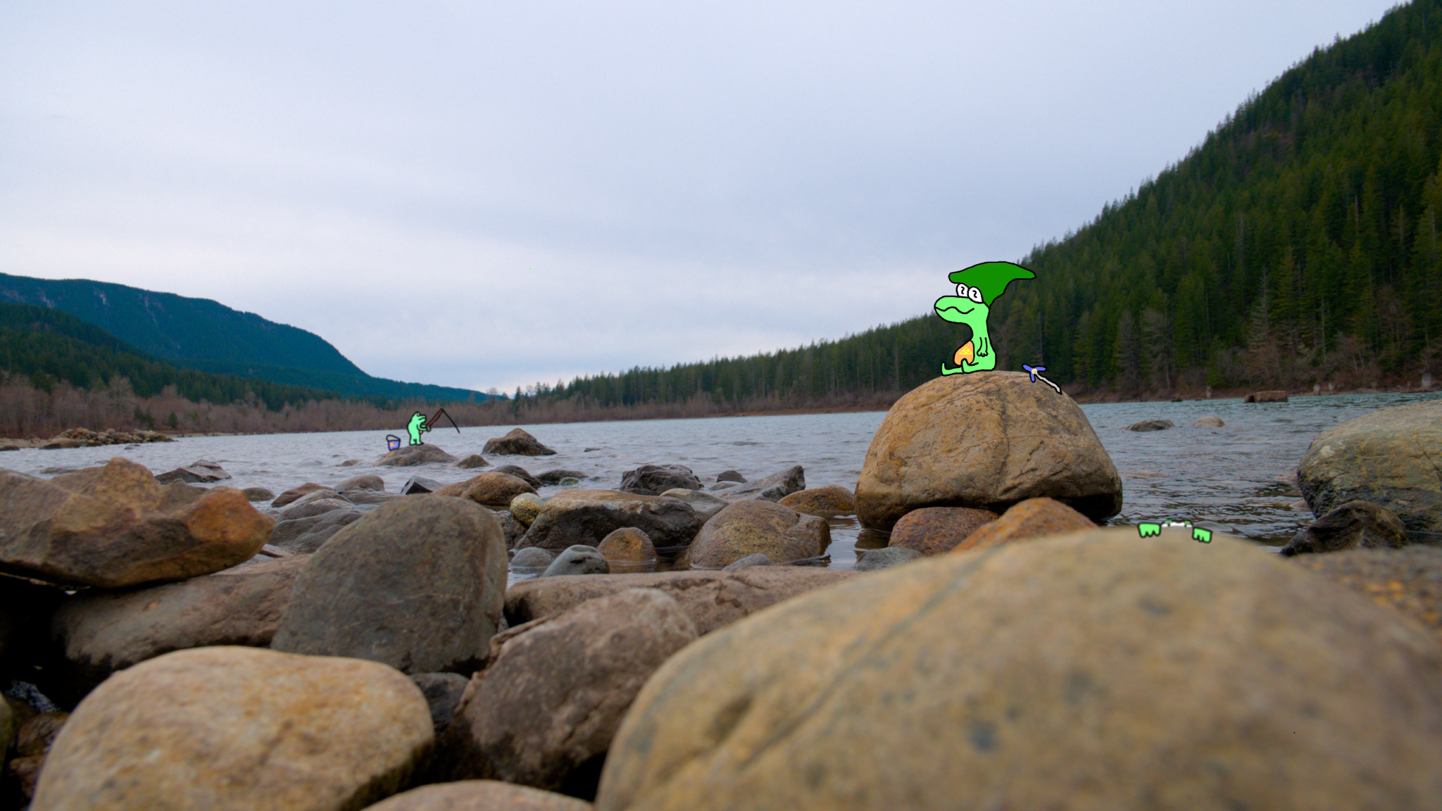 Dinosaurs at Rattlesnake Lake.